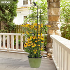 Garden Obelisk Trellis for Climbing Plants Outdoor - 69"(H), Rustproof Trellis with Adjustable Rings, Metal Plant Support for Potted Vines, Garden Trellis Use for Outdoor or Indoor(1 Pack)