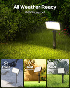 JACKYLED Solar Spot Lights Outdoor, 84-LED Solar Spotlights with 10ft Cord, 5 Lighting Modes, IP65 Waterproof Landscape Lights for Yard, Garden, Pathway, Ground & Wall Mount, 4-Pack