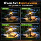 Solar Pathway Lights Outdoor 10 Pack, Solar Garden Lights Warm White 4 Lighting Modes, Solar Path Lights Auto On/Off, Landscape Lighting for Yard Walkway Driveway Patio Lawn Decor
