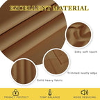 NICETOWN Sliding Door Window Treatment Blackout Patio Door Curtain Panels, Privacy Thermal Drapes for Bedroom Living Room Department with Grommet Top (Gold Brown, W66 x L110)