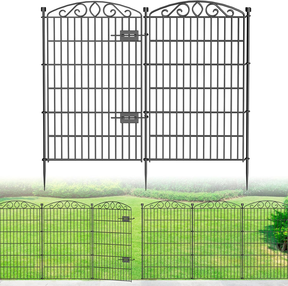 12 panel no dig decorative garden fence with, main product view