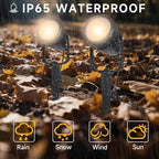 Low Voltage Safety Landscape Lights Outdoor: 7W 840LM LED Landscape Lighting with Connectors & Transformer for Tree Garden Yard Pathway | 24V Warm Yellow 3000K Spotlights | IP65 Waterproof | 12 Pack