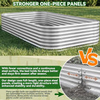 3 Pack Raised Beds for Gardening, Corrugated Galvanized Steel Raised Garden Bed, Outdoor Metal Above Ground Garden Bed for Vegetables and Flowers-4x2FT