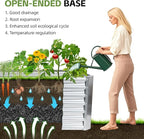 8x2x2ft Raised Garden Bed - Galvanized Deep Root Planter Boxes Outdoor with Wing Nuts and Safety Edges for Gardening Vegetables, Flowers, Herbs, Succulents - Silver