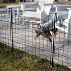 zippity 25in h black metal fence, diy fence, main product view