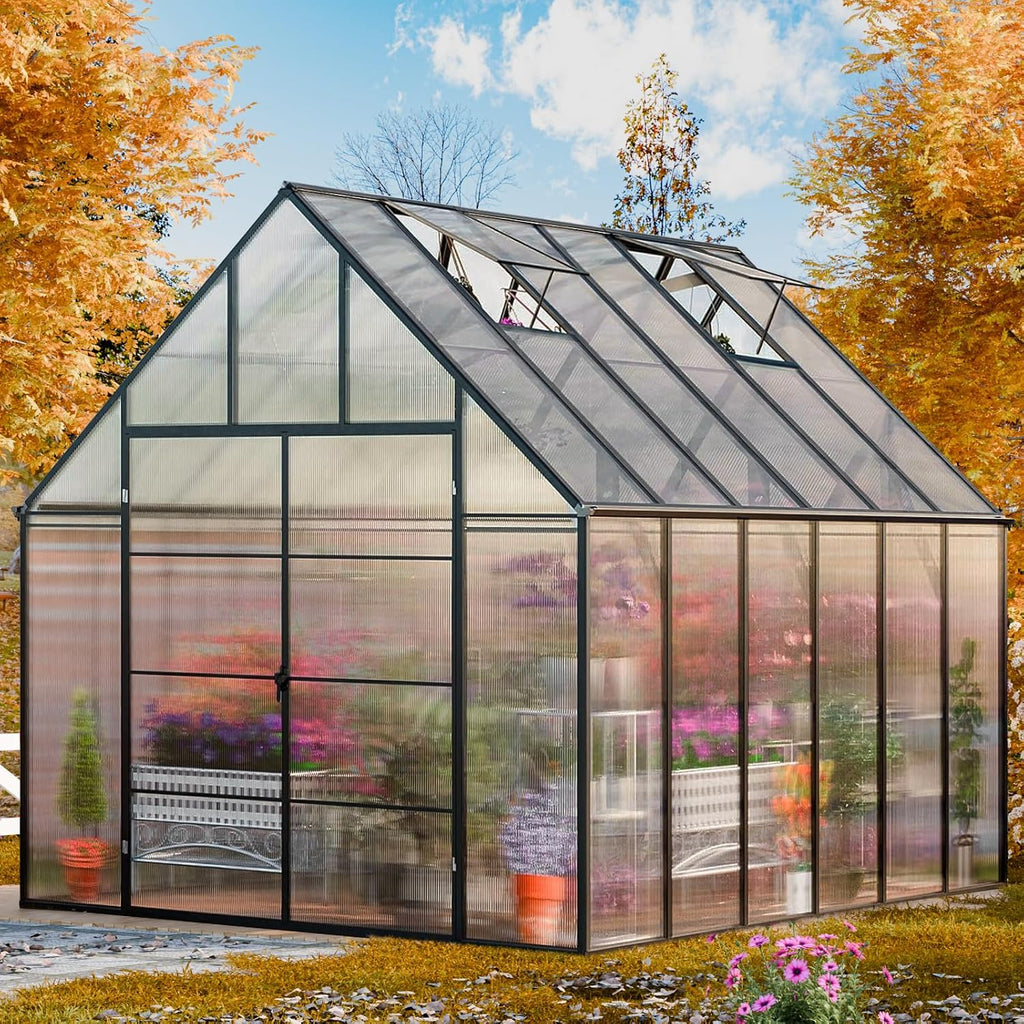 cdcasa 12.4x10.2x10 ft greenhouse for outdoors,easy assembly large, main product view