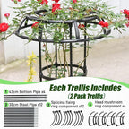Garden Trellis for Climbing Plants Outdoor, 53 Inch Mushroom Top Trellis for Climbing Plants, Metal Plant Flower Trellises for Vine Grape Vegetable Cucumber Tomato Trellis, 1 Pack