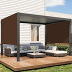 17x6.8 Ft Universal Pergola Replacement Canopy, Outdoor Canopy Shade Cover(Cover Only) (Coffee)