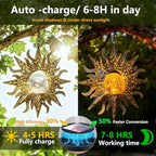 Solar Lights Outdoor Garden Decor Hanging Lanterns Decoration Metal Sunflower Gifts Waterproof for Yard Clearance Front Porch Lawn Driveway Patio Backyard Pathway Gardening Gift