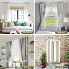 1” Diameter Gold Curtain Rod Itself is 30-90 Inch 2 Pack, Fit 30 to 84 Inch Windows with Heavy Duty Adjustable Telescopic Rod，Splicing Metal Extra Long Curtain Rod for Windows