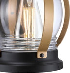 Westinghouse 61391EC Canyon Craftsman-Style One Light Outdoor Wall Fixture with Dusk to Dawn Sensor, Heirloom Brass Finish, Clear Glass
