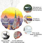 Weysat 6 Pack Sublimation Wind Spinner Blanks 3D Aluminum Wind Spinners Hanging Spinners DIY Crafts Ornaments for Indoor Outdoor Garden Yard Window Porch Front Door Decoration (12 Inch)
