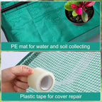 Mini Greenhouse for Indoor Outdoor, 5 Tier Shelves Rack Small Green House Heavy Duty with Waterproof Mat, Portable Plants Seedling Supplies Durable PE Plastic Cover with Tape, Gardening Gifts
