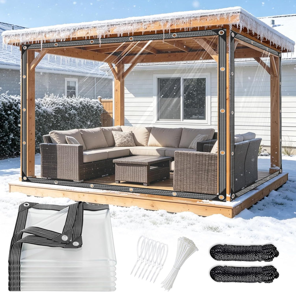 clear tarp 6x10ft heavy duty waterproof clear tarps, main product view