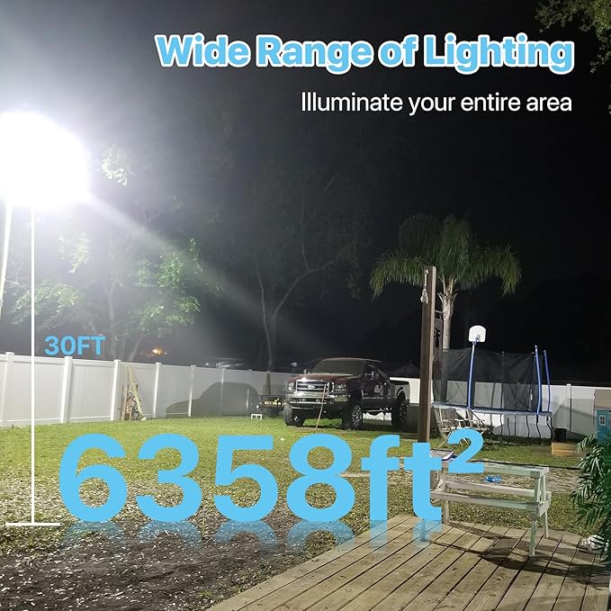 HYPERLITE Led Parking Lot Lights Outdoor 300W - UL Listed Wall Mount LED Stadium Flood Light - 45000lm 5000K Parking Lights Commercial for Backyard Court Street Driveways Highway Farm - 2Packs