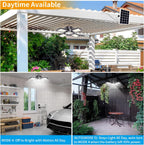 solar shed light outdoor indoor, 176led solar powered shown in use