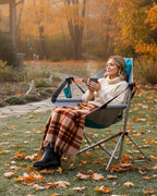 KingCamp Hammock Camping Chair, Swinging Portable Folding Camp Chairs for Adults Max 400lbs Heavy Duty Foldable Oversized Rocker with Aluminum Alloy Frame Cup Holder for Outdoor Beach Patio Sport