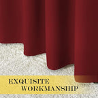 NICETOWN Burgundy Curtains for Living Room - (Burgundy Red) Home Decor Energy Smart Thermal Insulated Window Treatment Drape/Drapery for Patio Door, 52x84 Inch,1 Piece