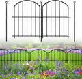 decorative garden fence 17in(h)x13in(w), 26 pack rustproof metal, main product view