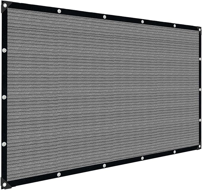 Sun Shade Cloth with Grommets,90% UV Protection Shade Fabric,Pergola Shade Cover Canopy Fence Privacy Screen Balcony,Sunshades for Patio Pergola Garden Backyard Porch Outdoor,Grey-5x10FT
