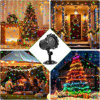 Christmas Laser Lights, Projector Lights Landscape Spotlight RGB Star Show with Christmas Decorative Patterns for Indoor Outdoor Garden Patio Wall