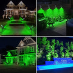 T-SUN Solar Spotlight LED Outdoor Wall Light, IP65 Waterproof, Auto-on at Night/Auto-Off by Day, 180°Angle Adjustable for Tree, Patio, Yard, Garden, Driveway, Stairs, Pool Area (Green)