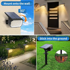 Solar Spot Lights Outdoor 10 Pack, [46 LED/3 Modes] Solar Landscape Spotlights Waterproof, 2-in-1 Auto On/Off Solar Powered Lights for Outside Yard Garden Wall Pathway(Warm White)