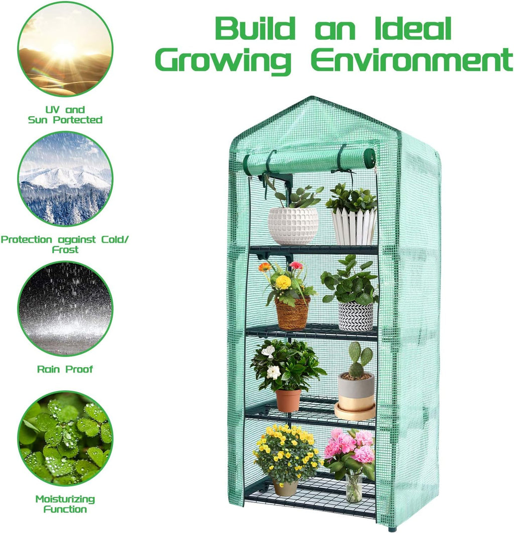 greenhouse, mini greenhouse for outdoors, 4 tier 28l, close-up detail