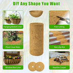 Coco Liner Roll 16x160 Inch, Natural Coconut Liners for Planter Flower Basket, Thick Coco Fiber Mat for Hanging Basket, Garden Decoration, Animal Pet Pads, Reptile Carpet