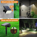 WELALO Solar Spot Lights Outdoor, [2 Pack/65 LED/3 Modes] Solar Landscape Spotlights, Solar Powered Security Lights, IP68 Waterproof Wall Lights for Outsides Walkway Yard Garden Driveway(Cool White)