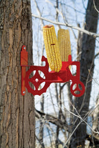 Stokes Select Tractor Cob Squirrel Feeder, Red, 2 Corn Cob Capacity