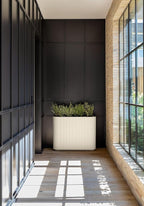 Veradek Demi Series Span Planter for Front Porch, Patio, Backyard | Durable Plastic-Stone Composite Material | Modern Décor for Shrubs, Flowers
