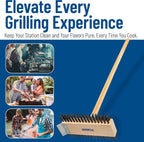 SPARTA 4002600 Stainless Steel Grill Brush, Grill Scraper With Long Handle For Commercial Cleaning, Kitchens, Restaurants, Bathrooms, 30 Inches, Brown