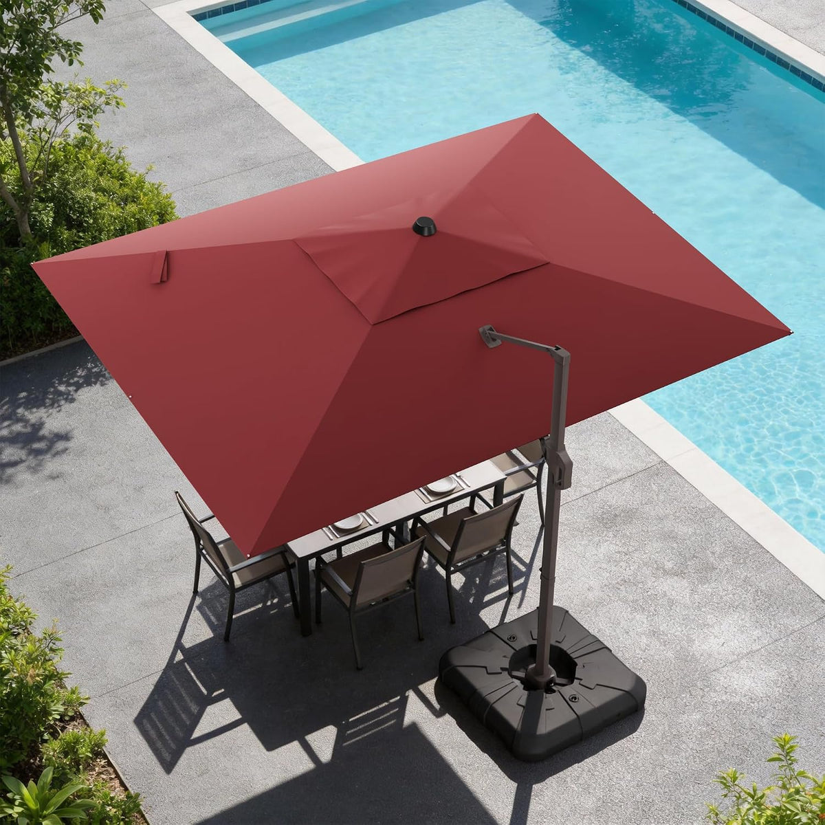 9x12 ft cantilever patio umbrella, large rectangular offset, main product view