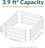 Sunnydaze 11.75" H Raised Metal Garden Bed - Galvanized Raised Garden Bed Outdoor for Vegetables and Flowers - Dark Gray - Square