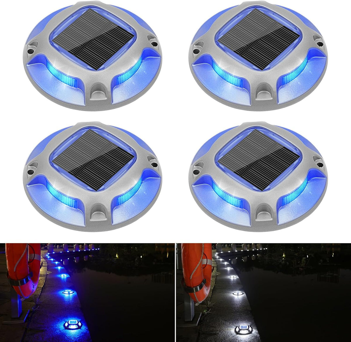 volisun solar driveway marker lights dock marine led, main product view