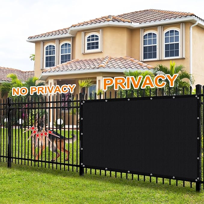Artpuch 90% Sun Shade Cloth, 6 x 12 FT Pergola Shade Cover Canopy with Grommets, Sun Screen Fabric Tarp for Patio, Outdoor, Garden, Backyard, Black