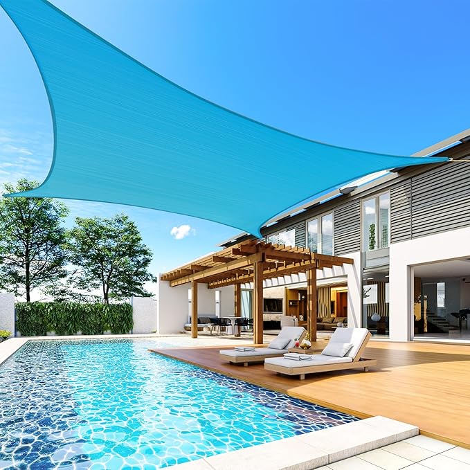 Quictent 20x26ft Sun Shade Sail for Patio, 185GSM Heavy Duty Rectangular Outdoor Sunshades UV Block Outside Canopy Cover for Backyard