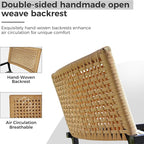 Grand patio Outdoor Dining Chair Set of 4, 4 Pieces Patio Dining Chairs, Stackable Wicker Chairs Set with Cushions Armrest for Restaurant, Outdoor, Garden, Porch, Lawn and Poolside