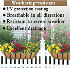 4pack 36-inch Window Sill Window Railing Planters with Cocoa Liner for Outdoor Balconies, Porches, Fences, Patio Railings