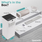 serenelife portable air conditioner, 8,000 btu small ac on a desk or shelf