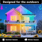 100FT Permanent Outdoor Lights for House Waterproof, IP67, Outdoor Permanent led Lights for Holidays, Daily & Pool Party Decor, Scene Modes, App/Remote Control