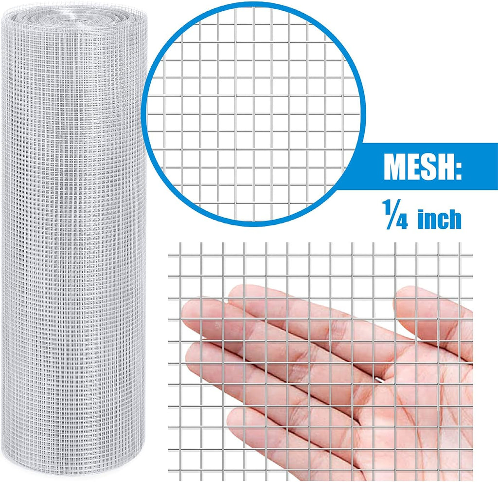 Fencer Wire 23 Gauge Galvanized Hardware Cloth with Mesh Size 1/4" x 1/4" (2 ft. x 25 ft.)
