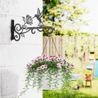 4-Pack Aesthetic Plant Hangers Outdoor – 10 Inch Metal Hanging Plant Bracket with Beautiful Hummingbird Pattern – Anti Rust Plant Hooks for Hanging Plants, Bird Feeder, Windchime, Lantern