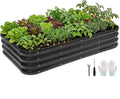 4 in 1 galvanized raised garden bed, 5x3x1ft, main product view