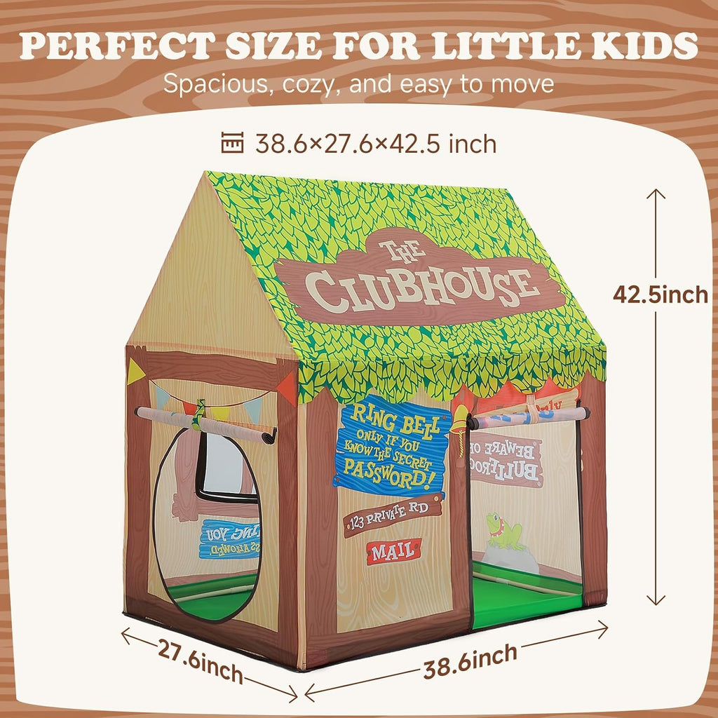 swehouse play tent indoor clubhouse boy girl playhouse shown in use