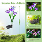 WdtPro Solar Lights Outdoor Garden Decorative 6 Pack, Waterproof Solar Garden Lights with 24 Lily Flowers, Color Changing LED Solar Powered Landscape Lights for Outside Yard Patio Decor,Gifts