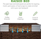 2PCS 10x3x1ft Galvanized Raised Garden Bed Kit,Metal Planter Box for Vegetables,Flowers,Herbs Durable Rust-Resistant Patio Gardening Beds,Silver