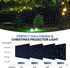 Outdoor RGB Laser Projector Lights 3 Color Starry Sky Firefly Effect | IP65 Moving Projection Light with Remote for Christmas Halloween Parties, Garden, Yard, New Year – Holiday Landscape Decor
