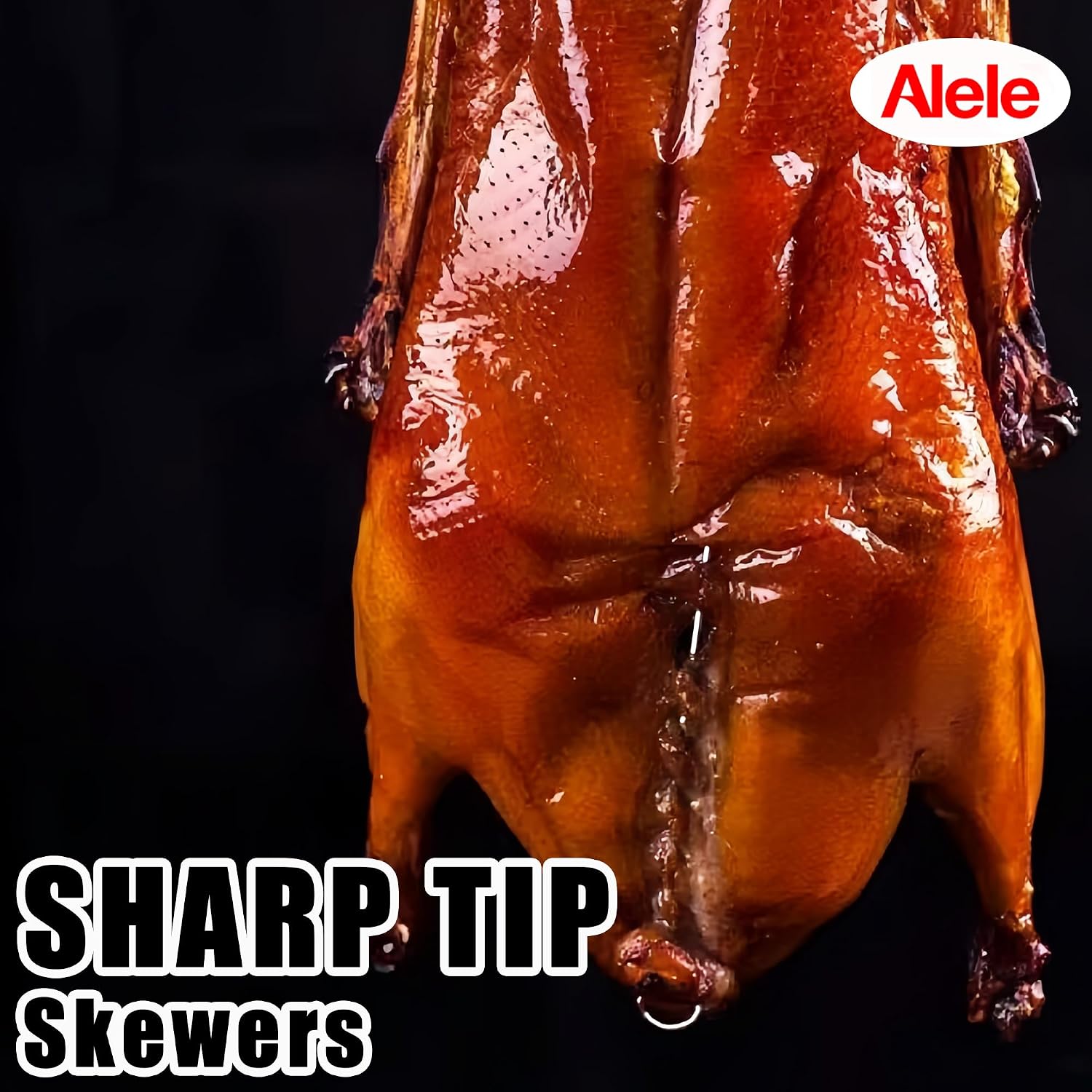 6Inch Turkey Pins,Alele Poultry Lacers Stainless Steel Skewers for Trussing Turkey and Poultry (12p)